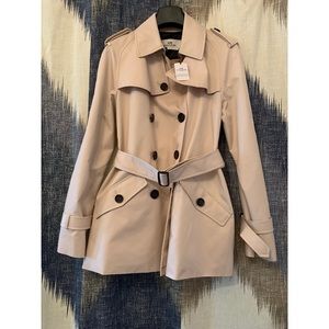 Coach solid short trench coat